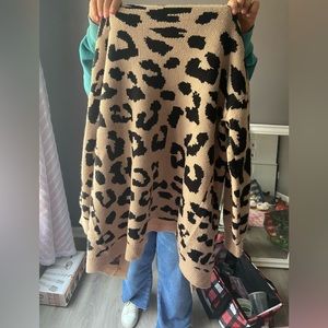 Warm and cozy great quality cheetah print cardigan